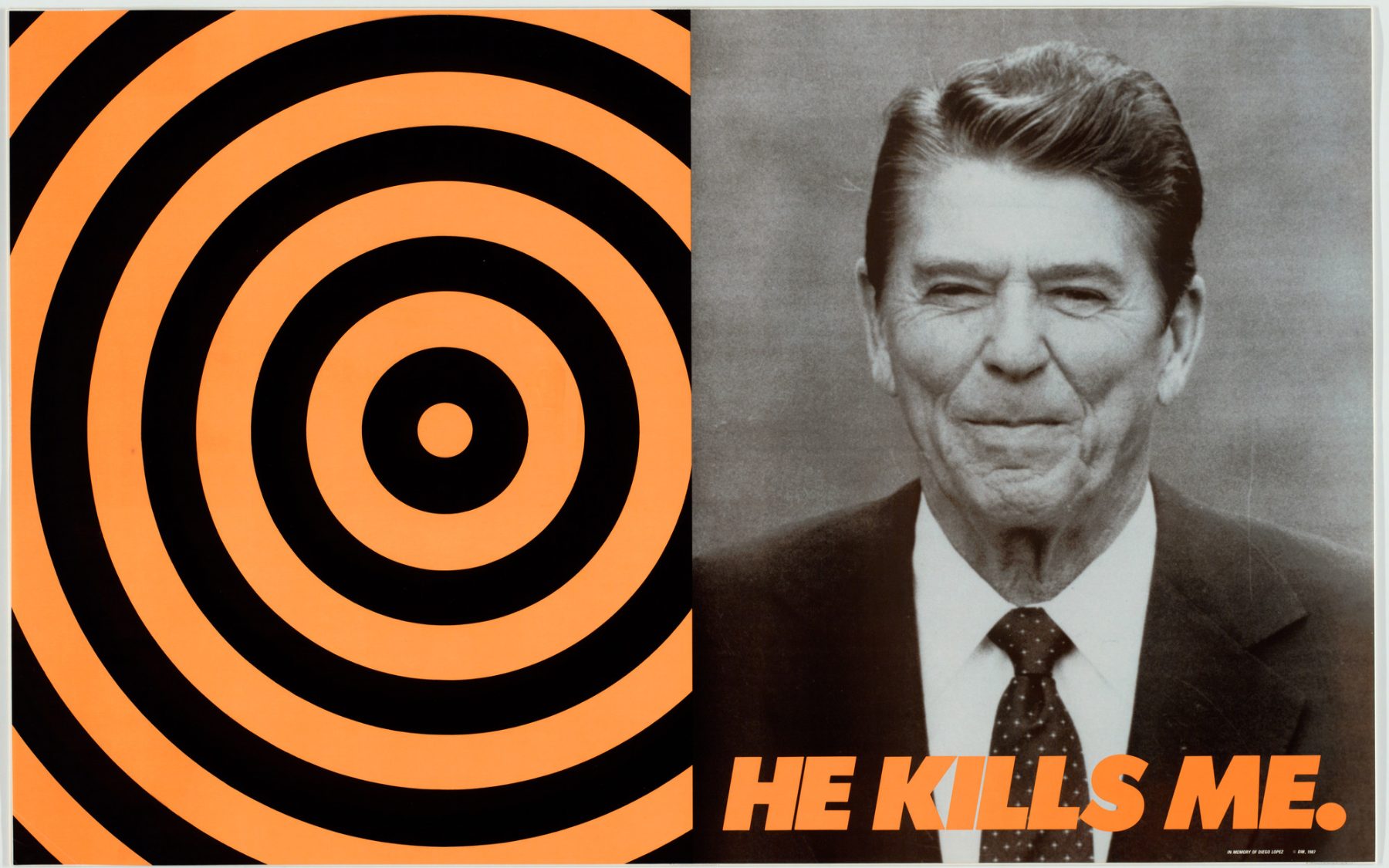 Donald Moffett, He Kills Me 1987, Lithograph