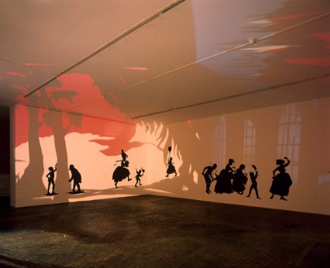 Insurrection! (Our Tools Were Rudimentary, Yet We Pressed On), Kara Walker, 2000, Cut-paper silhouettes and light projections