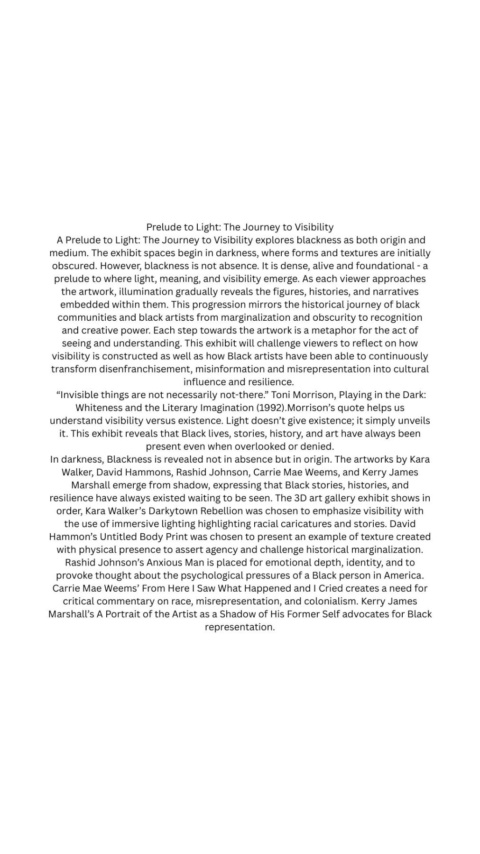 Prelude to Light: The Journey to Visibility