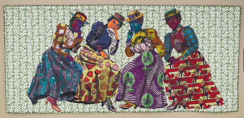 I Know Why The Caged Bird Sings, Bisa Butler, 2019. Cotton, wool, and chiffon, appliquéd and quilted.