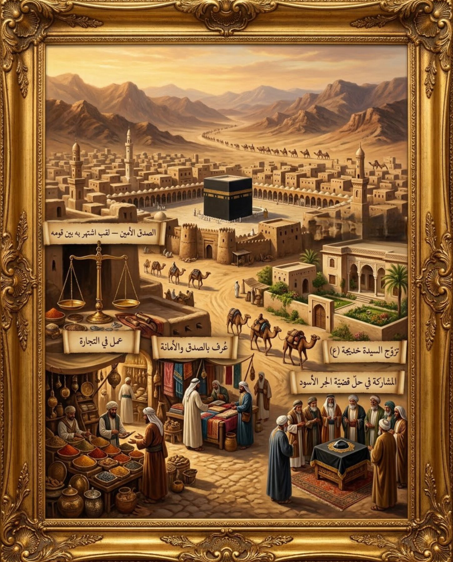 الصادق الأمين شبابه، تجارته وأخلاقه قبل البعثة