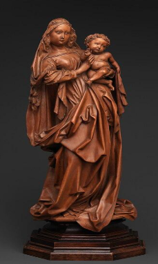 Standing Virgin and Child, Nikolaus Gerhaert von Leyden, 1470, Boxwood