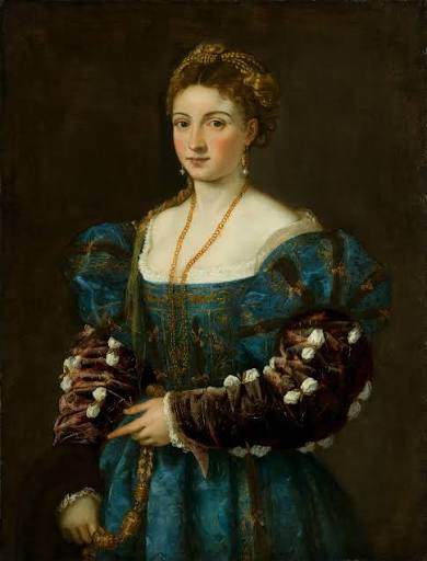 Title: La Bella, Artist: Titian, Year: c. 1536, Medium: Oil on canvas