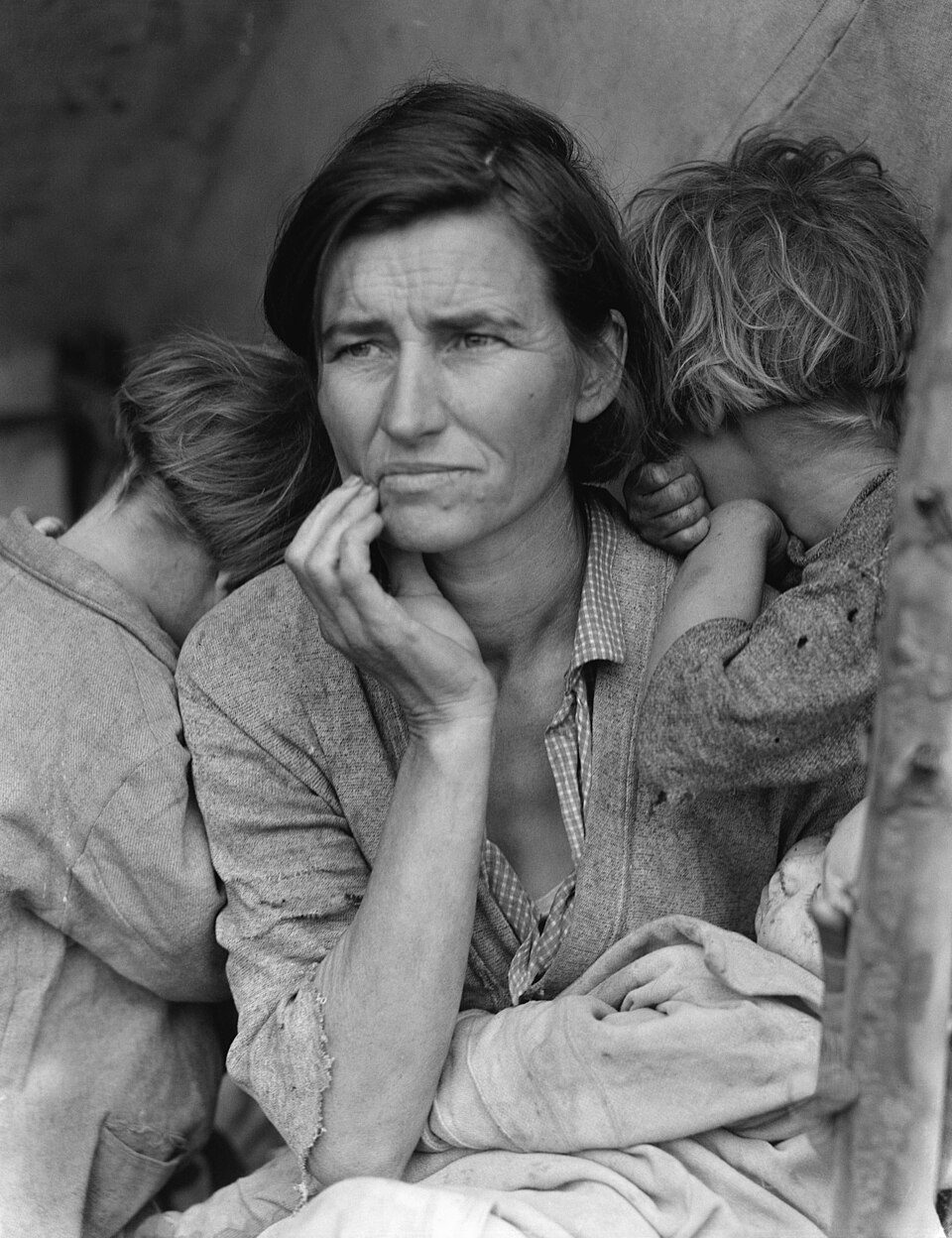 Migrant Mother, 1936, Dorothea Lange, Gelatin silver photograph, 11 × 14 in. (27.9 × 35.6 cm).