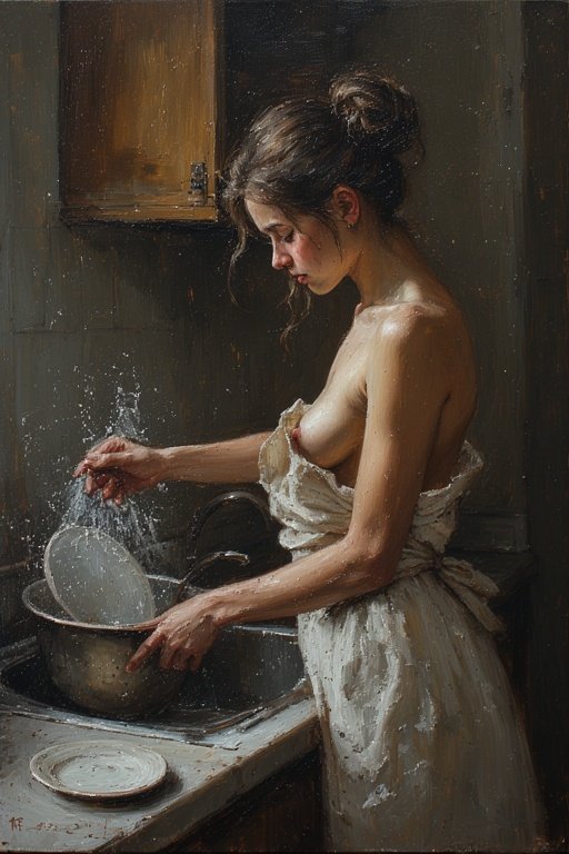 In the kitchen
