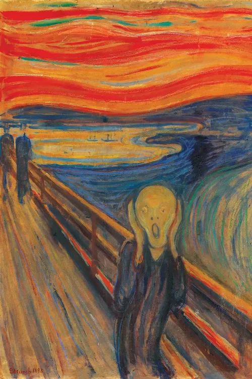 The Scream, Edvard Munch, 1893, oil, tempura, & pastel on cardboard