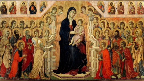 Maestà, Duccio di Buoninsegna, 1308–1311, Tempera and gold on wood