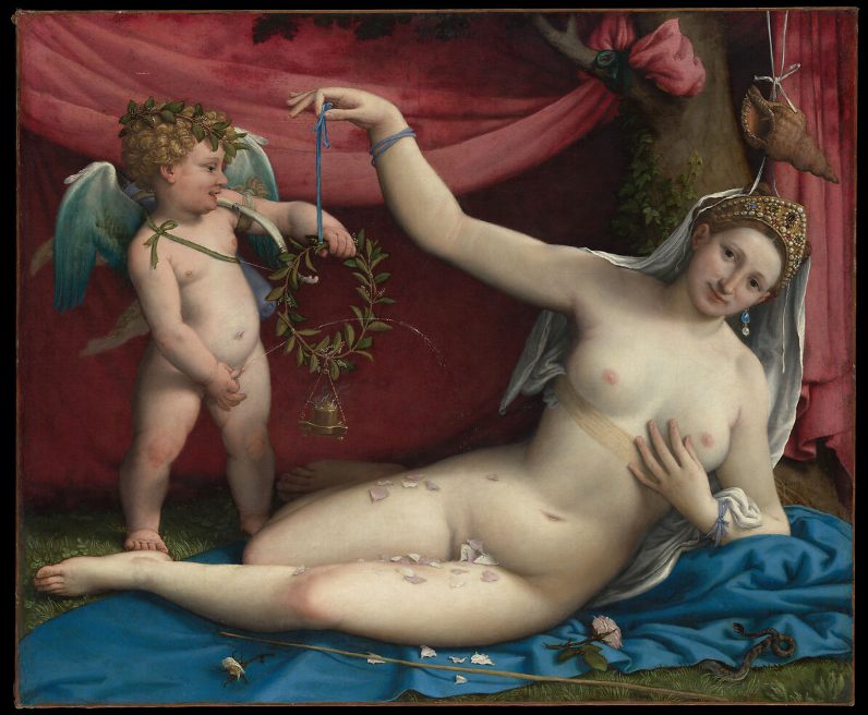 Venus and Cupid, Lorenzo Lotto, 1520's, Oil on Canvas