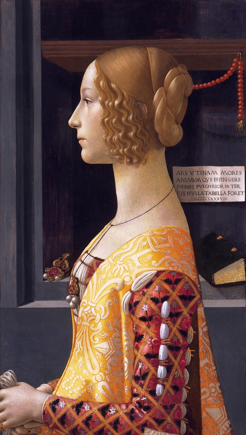 Title: Portrait of Giovanna Tornabuoni, Artist: Domenico Ghirlandaio, Year: 1488, Medium: Tempera on wood