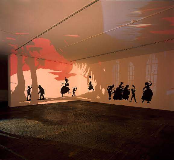 Insurrection! (Our Tools were Rudimentary, Yet We are Pressed on), Kara Walker, cut-paper silhouettes