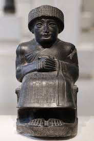 Statue of Gudea Artist: Unknown Sumerian artist Year: c. 2090 BCE Medium: Diorite sculpture