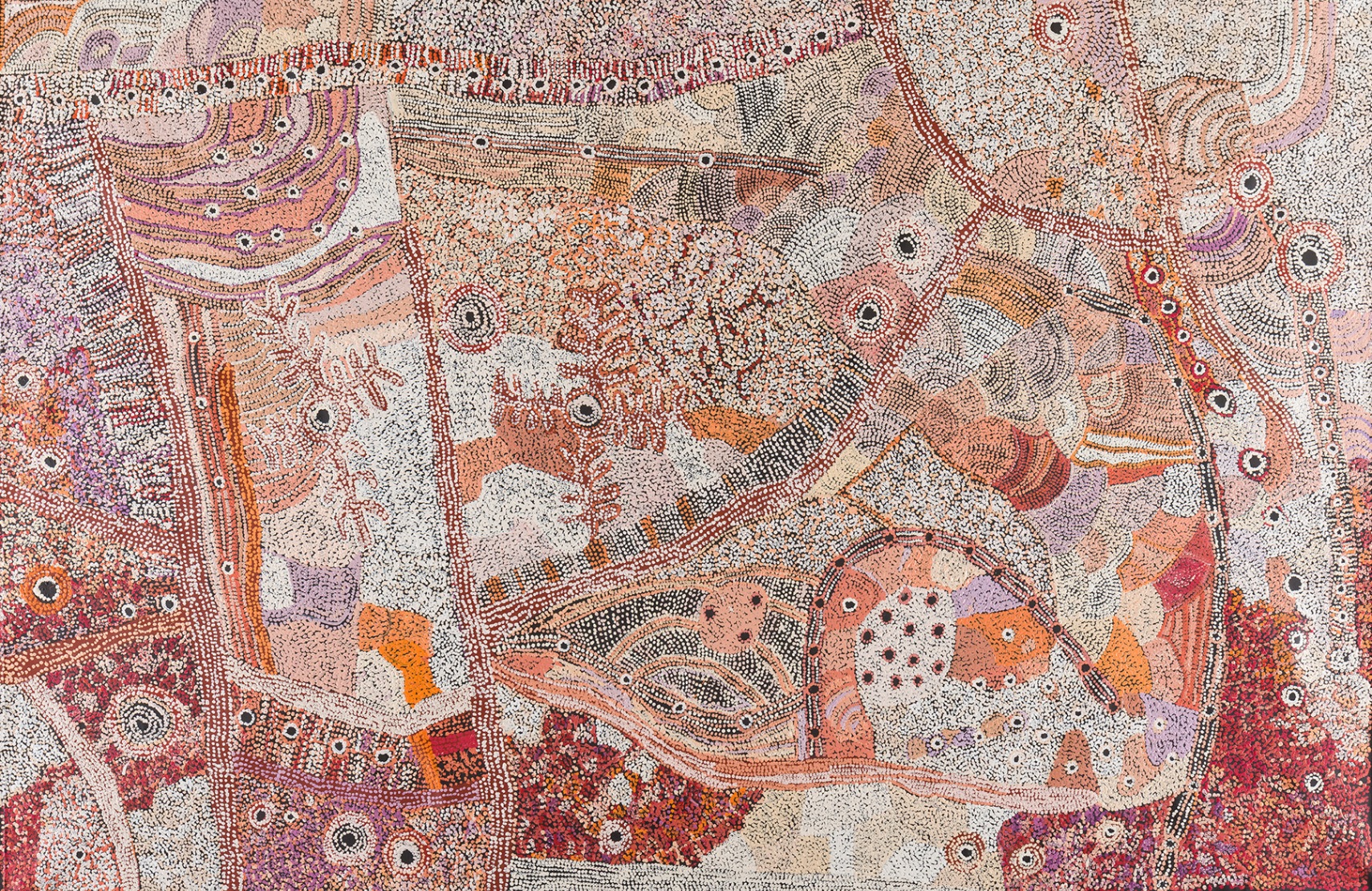 Nganampa Ngura – Our Country by Betty Chimney & Raylene Walatinna, Acrylic on linen (2024)