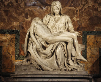 Pietà, Michelangelo, 1498, marble sculpture, St. Peter's Basilica, Vatican City