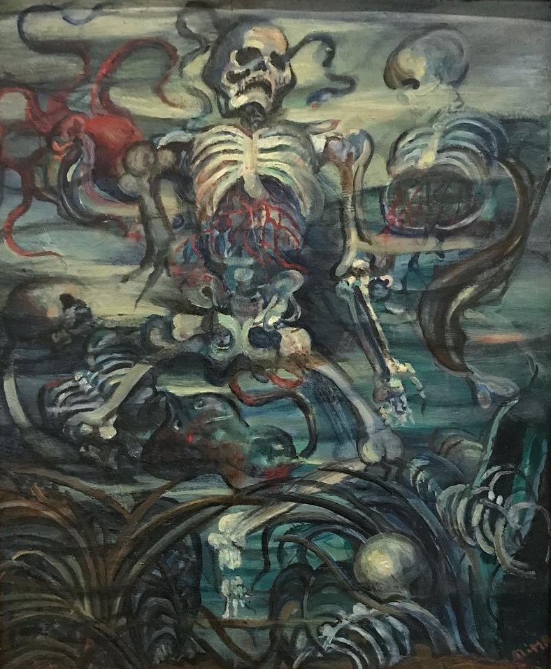 amy nimr untitled underwater skeleton 1943 aware women artists artistes femmes