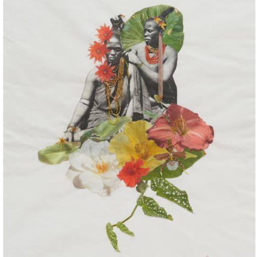 image 3Sula Never Competed; She Simply Helped Others Define Themselves Artist/Culture: Andrea Chung Year: 2021 Medium: Collage, gold ink, pins, beads on handmade paper