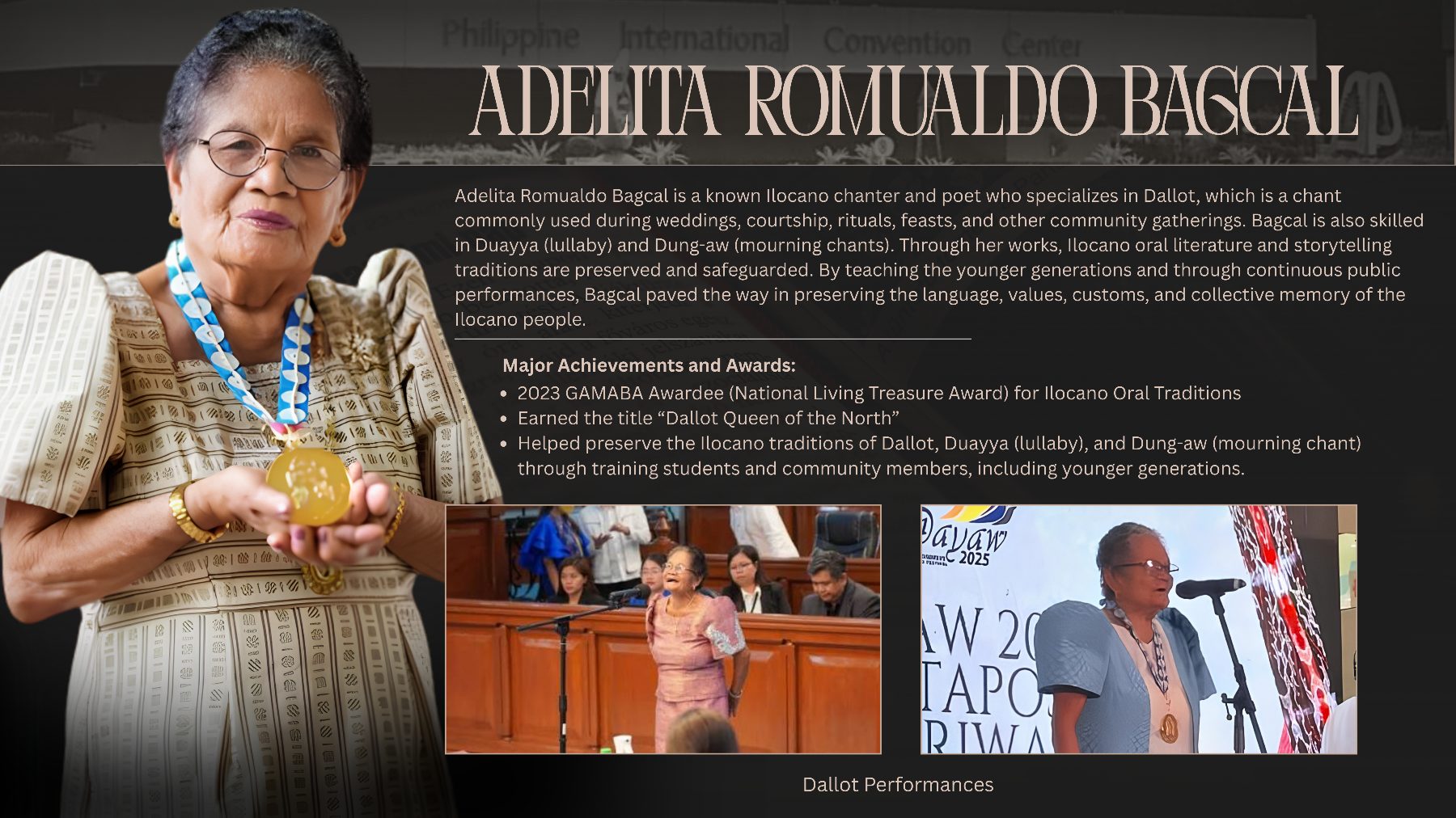 Adelita Romualdo Bagcal (Chanter and Poet)