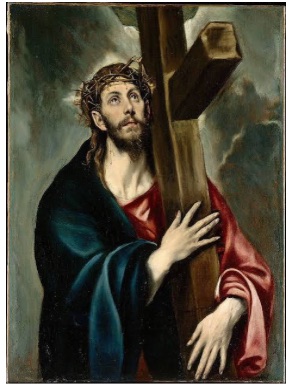 El Greco, Christ Embracing the Cross, 1602. 108 cm x 78 cm. Oil on canvas