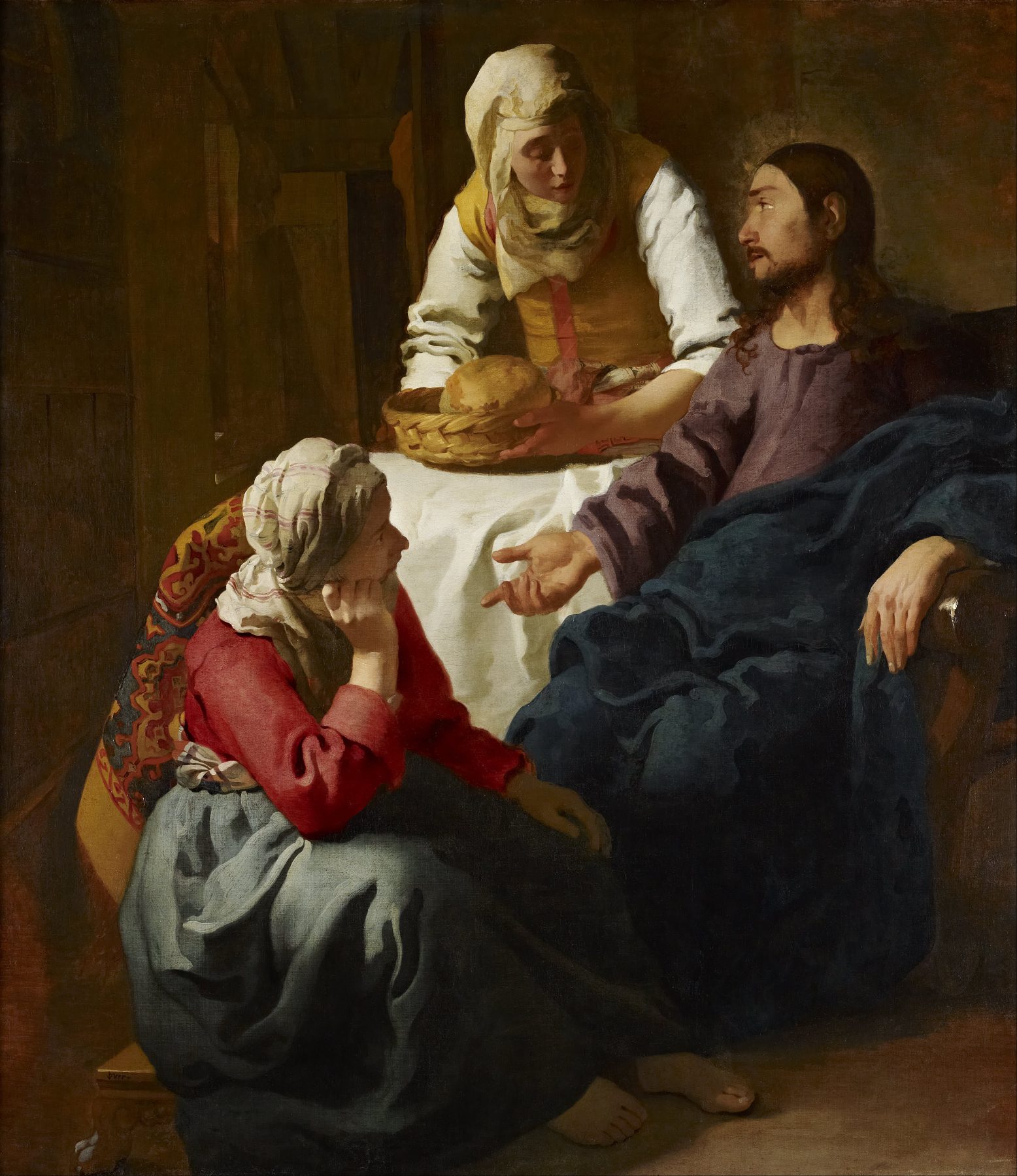 Christ in the House of Martha and Mary Artist: Johannes Vermeer Year: c.1655 Medium: Oil on canvas