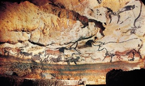 The Hall of Bulls Artist: Unknown (Paleolithic communities) Year: c. 16,000–14,000 BCE Medium: Mineral pigments (ochre and charcoal) on limestone