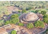 The Great Stupa at Sanchi (India), Unknown (Mauryan / later Buddhist builders), c. 3rd century BCE (with later additions), Stone architecture (stupa, relief sculpture) - Sanchi, Madhya Pradesh, India   