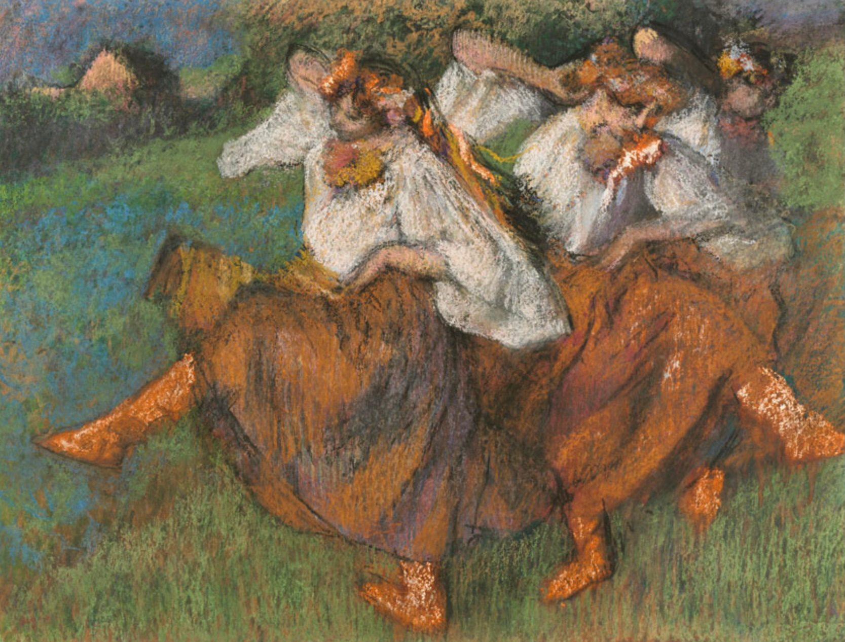 Russian Dancers - Edgar Degas 1899, Pastel on Paper
