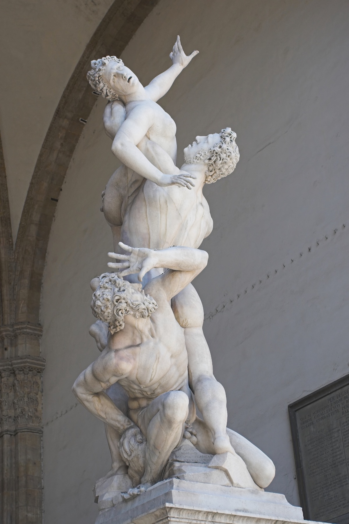Giambologna, Abduction of a Sabine Woman, white marble