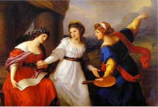  Angelica Kauffman self portrait of the artist hesitating between the arts of music and painting 