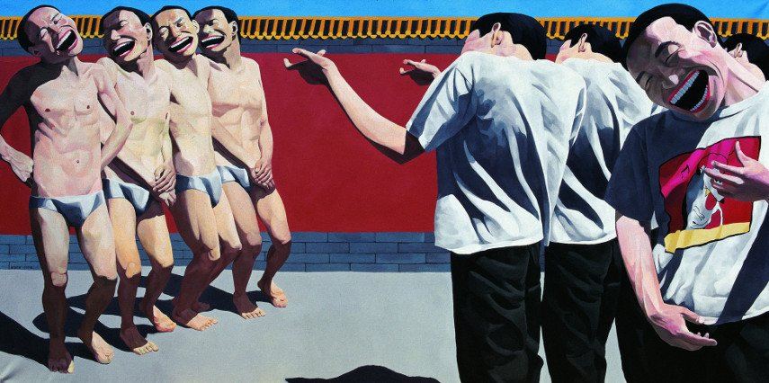 The Execution (1995), Yue Minjun, Oil on canvas, 150 cm × 300[1] cm