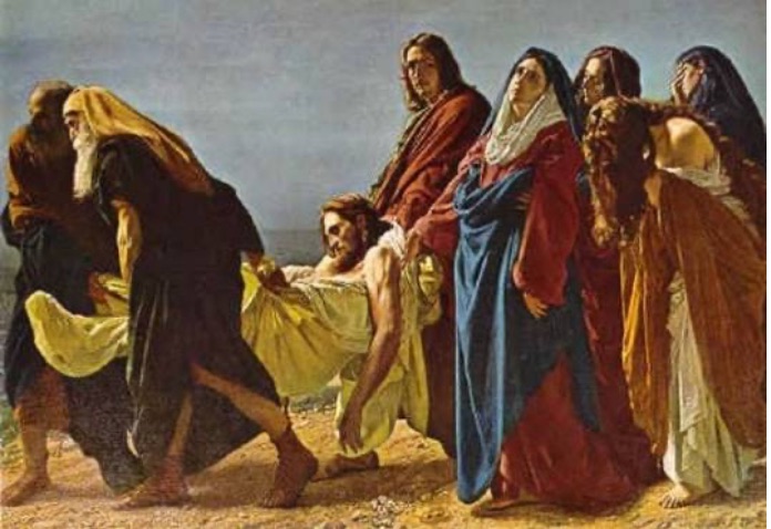 Antonio Ciseri, The Transportation of Christ's Body to the Tomb, 1865. 80 cm x 136 cm. Oil on canvas