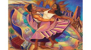 Danza de la Tierra by Judy Baca, 2008, Acrylic on Wood, 8 x 24 ft