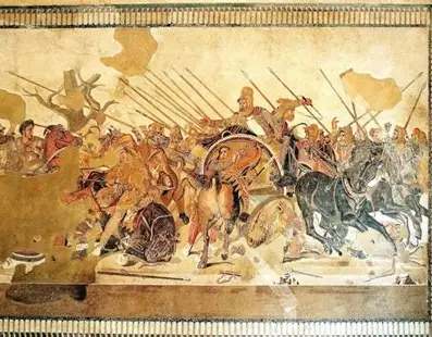 Alexander Mosaic, Philoxenus of Eretria, 100 B.C.E., mosaic