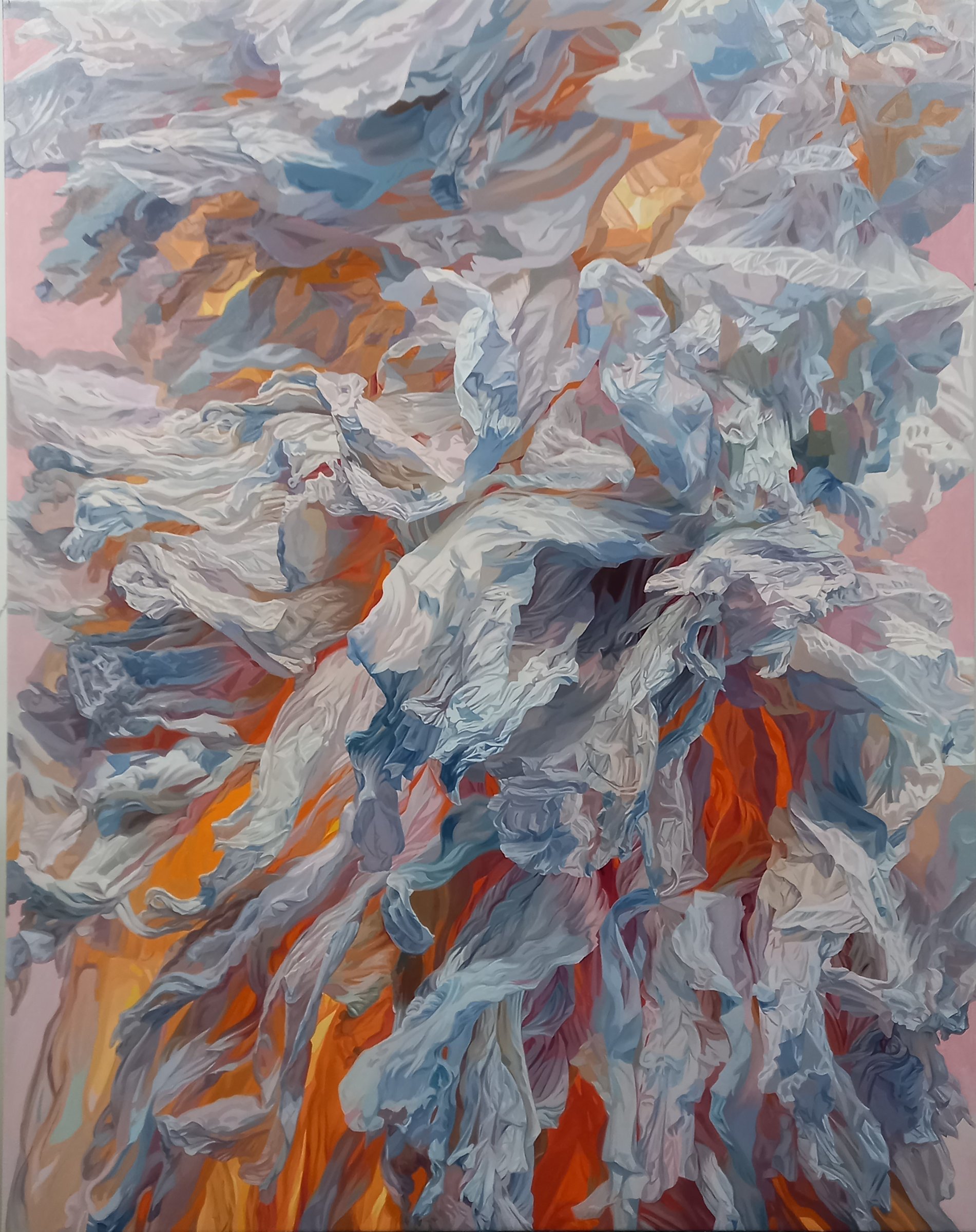 The Origin of Consciousness 3, STILL LIGHT series oiloncanvas 150x120cm general view
