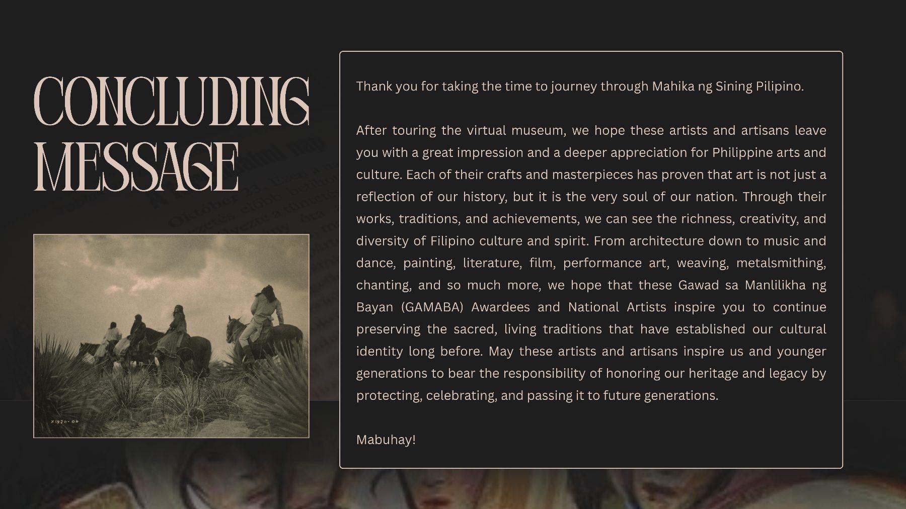 CCONCLUDING MESSAGE