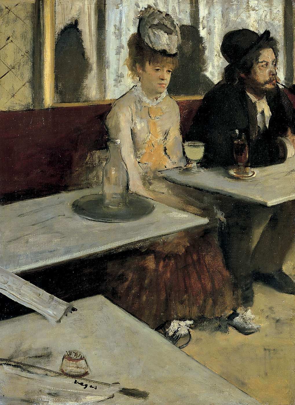 L’Absinthe Artist: Edgar Degas Year: 1875–1876 Medium: Oil on canvas