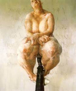 Propped, Jenny Saville, 1992. Oil on canvas.