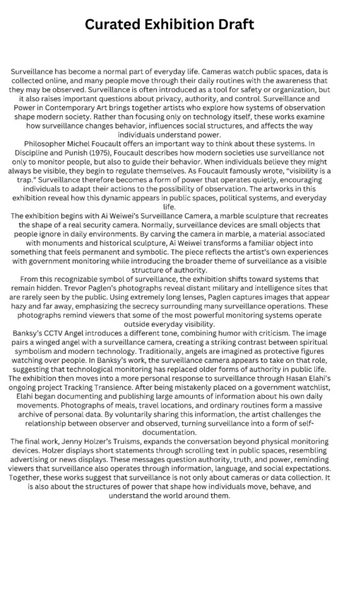 Surveillance and Power in Contemporary Art