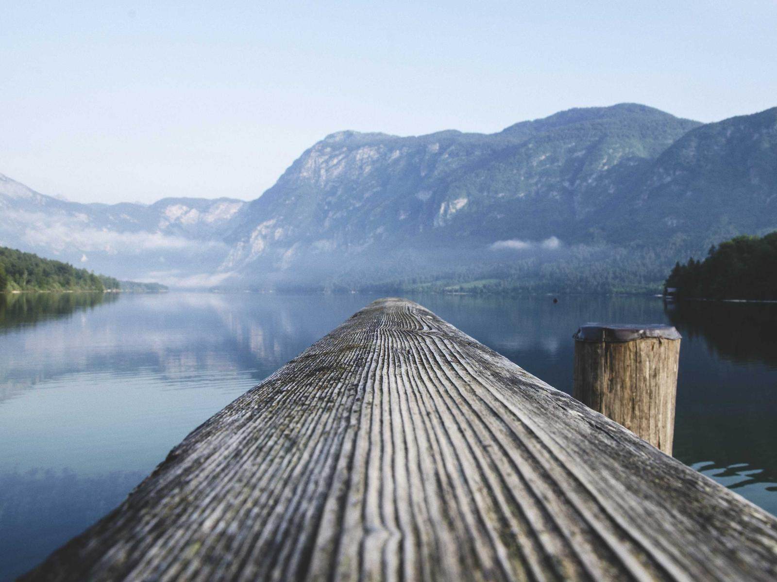 Wooden Pier on the Lake