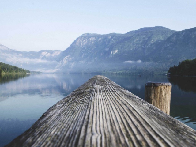 Wooden Pier on the Lake