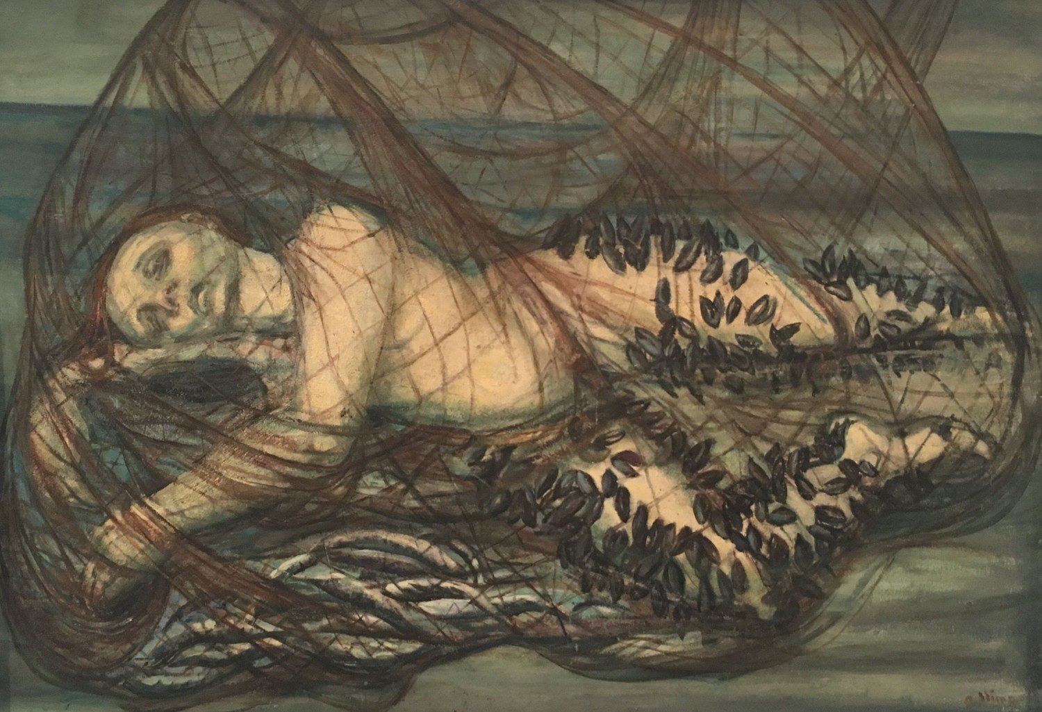 Sans titre (Jeune fille et le filet)