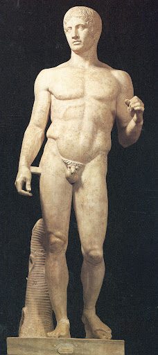 Doryphoros, Polykleitos, marble, 450-440 B.C. 