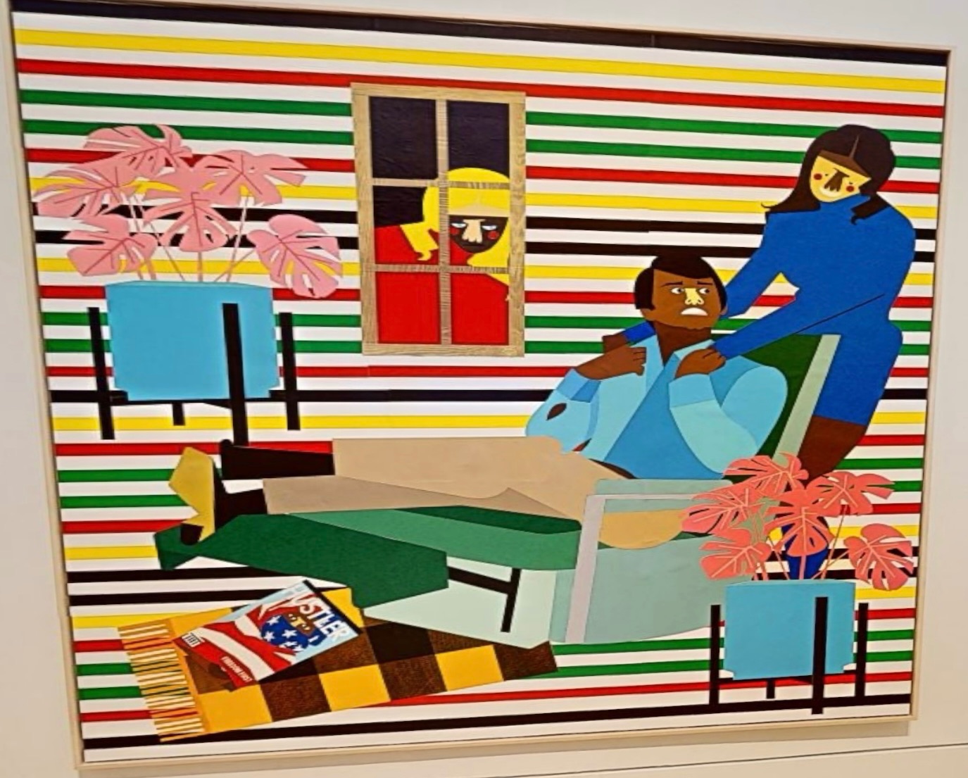 Relax After Work, 2020, Nina Chanel Abney. Collage on panel.