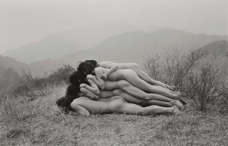 To add one meter to an anonymous mountain, 1995 Zhang Huan, Wang Shinhua, Cang Xin, Gao Yang, Zuo xiaozuzhou, Ma Zongyin, Ma Liuming, Zhang Binbin, Duan Yingmei, and Zhu Ming, Performance art event and photography 