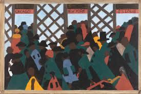 Jacob lawrence, the migration series, pane.1, 1940, temperate on hardboard
