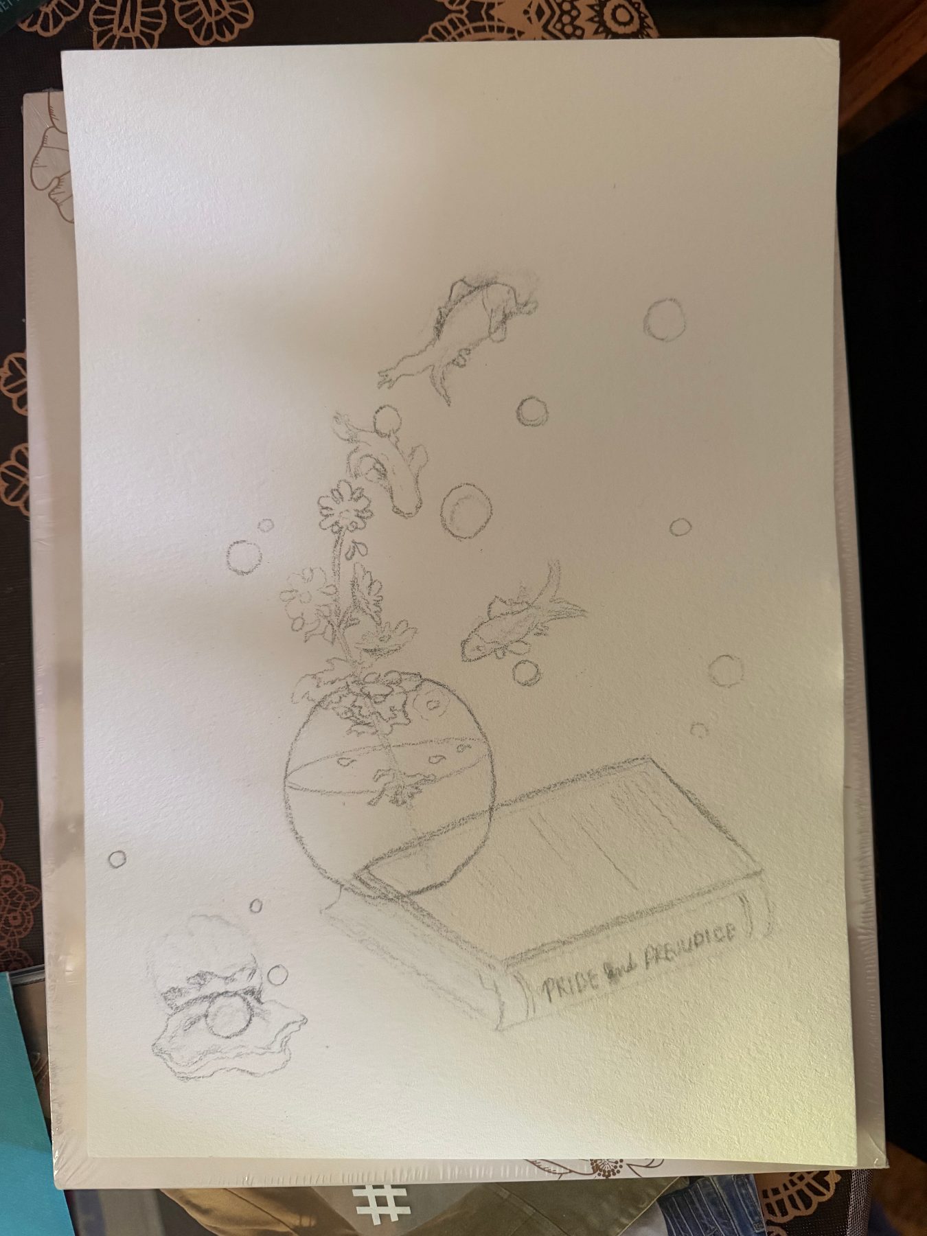 Underwater Adventure, Aspyn Black, 2025, Sketch, 9 x 11in
