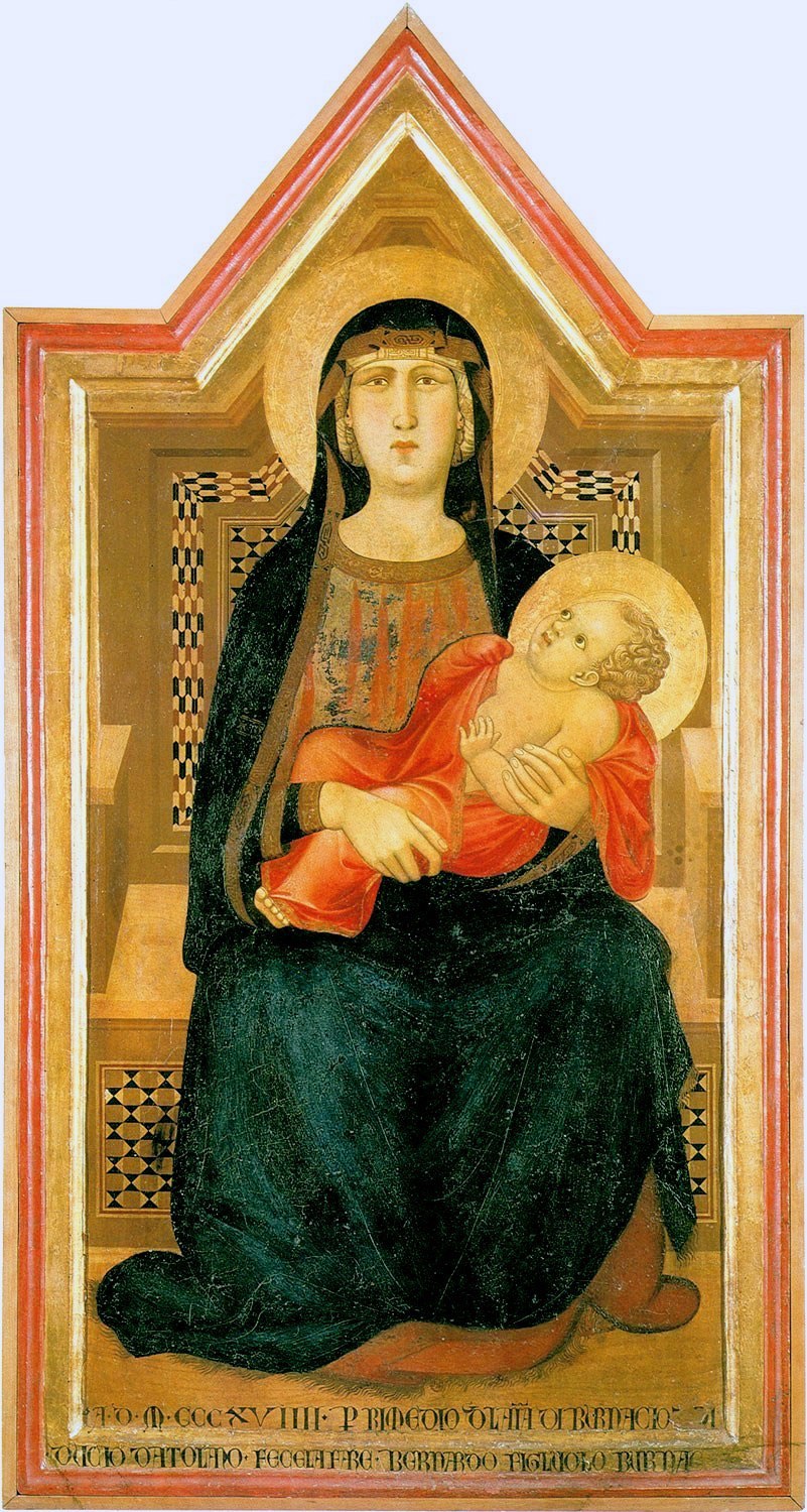 Ambrogio Lorenzetti, Madonna and Child, tempera on wood