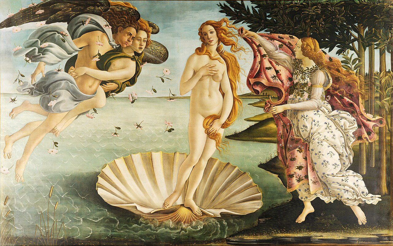 Birth Of Venus, Artist: Sandro Botticelli, Year: 1484-1486