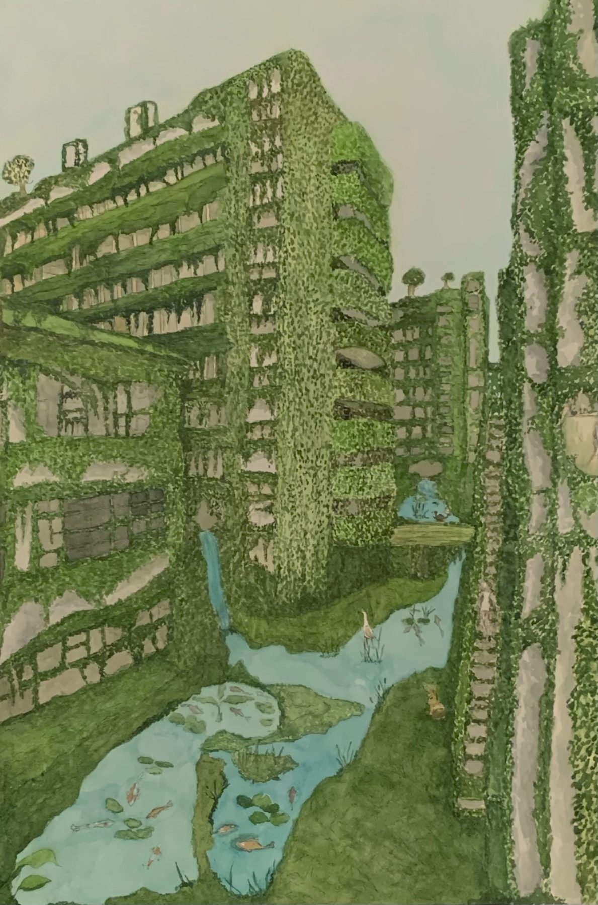 Overgrown City Canal
