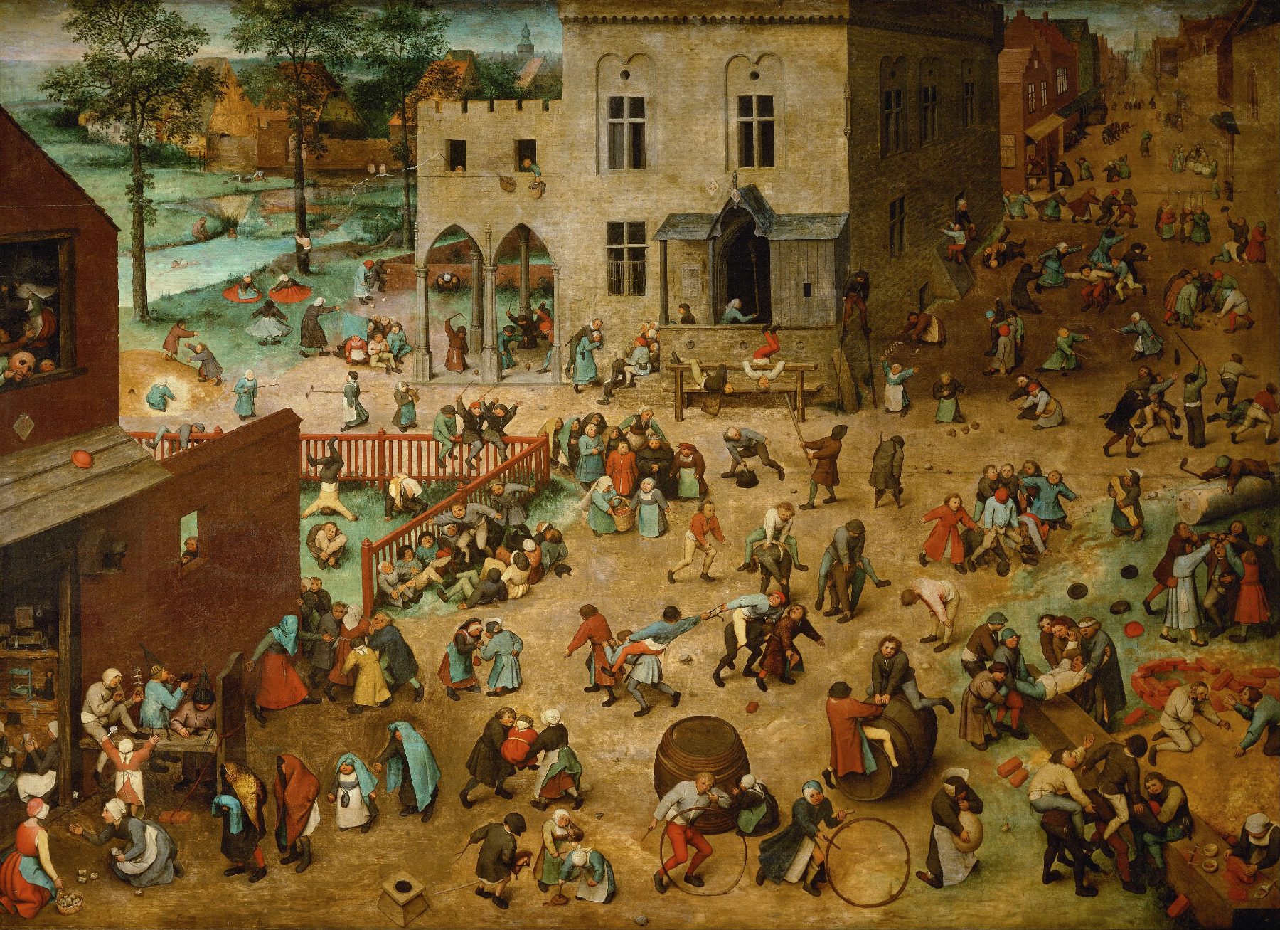 Children’s Games by Pieter Bruegel oil on wood panel