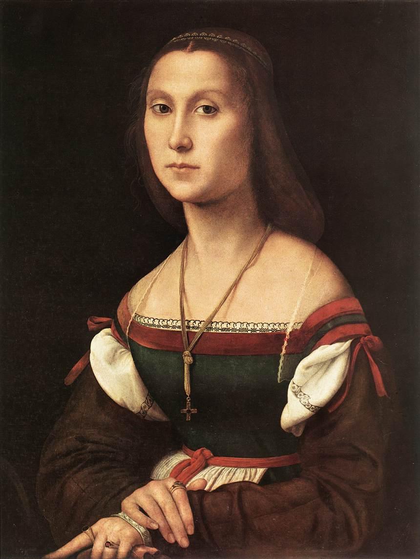 Title: La Mute, Artist: Raphael, Year: 1507, Medium: oil on panel