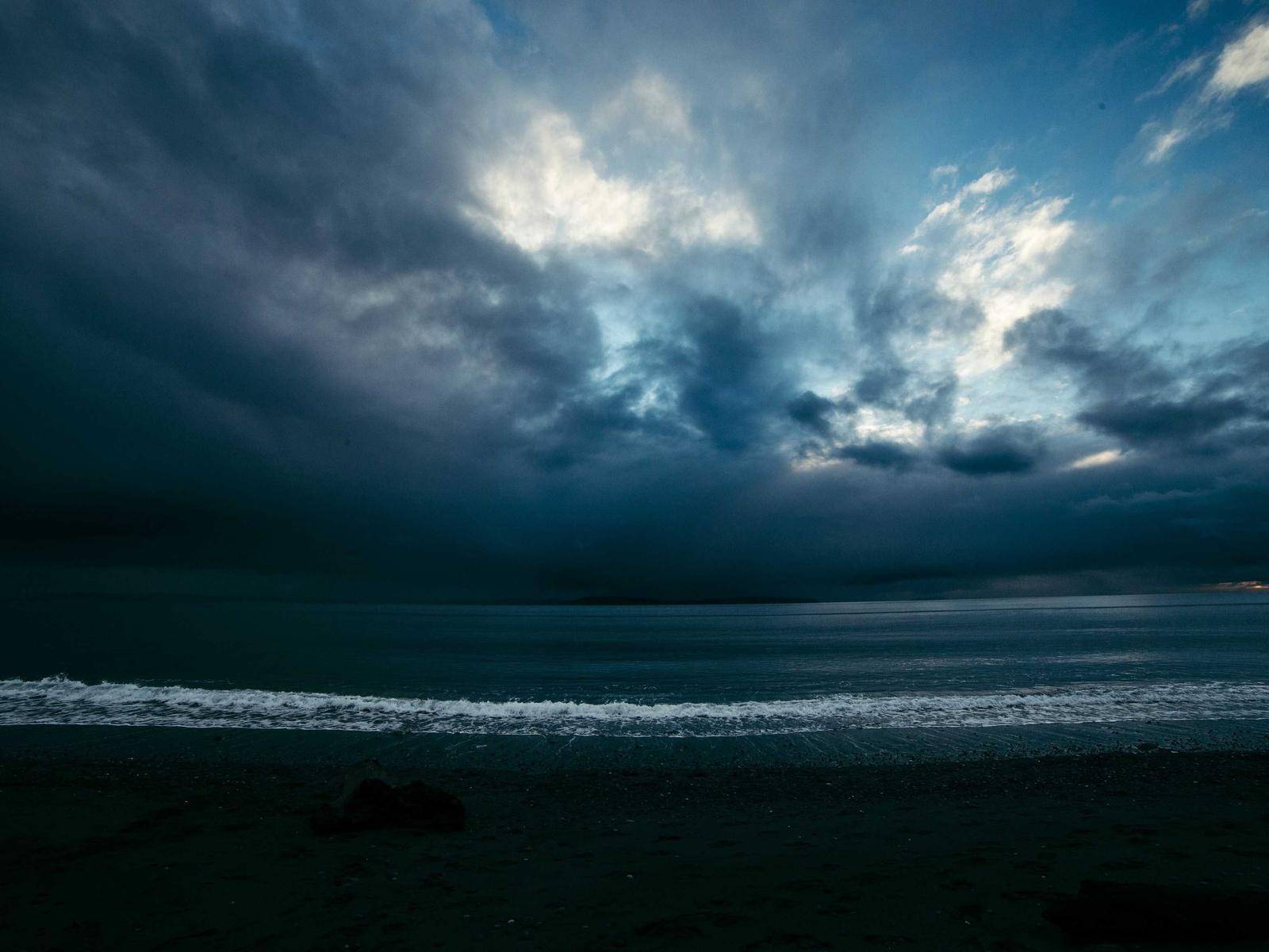 Storm over the ocean